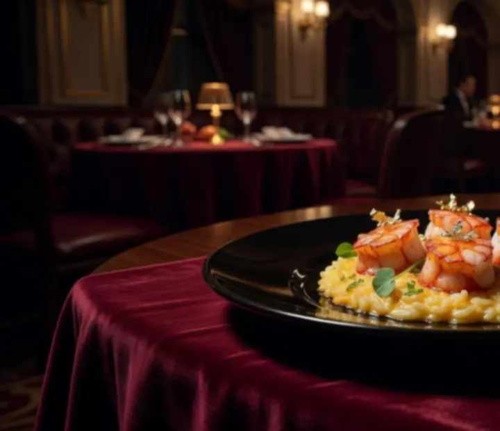 Elegantno servirano potpisno jelo u ambijentu profinjenog casino restorana.