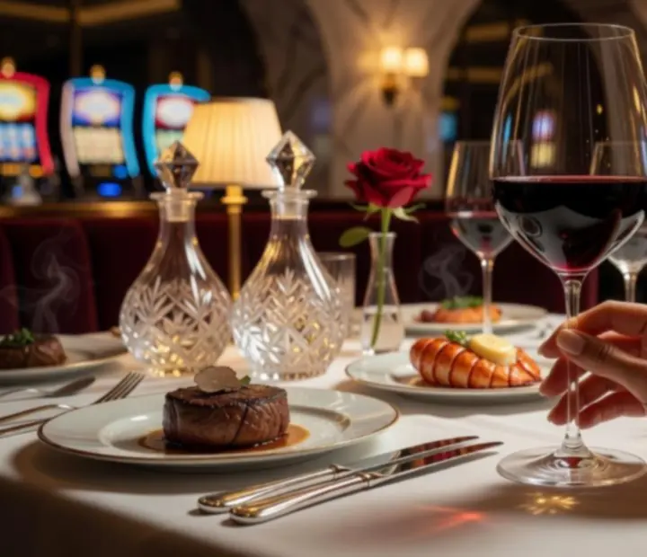 Ambijentalna scena vinske čaše na elegantno postavljenom stolu u Restoranici